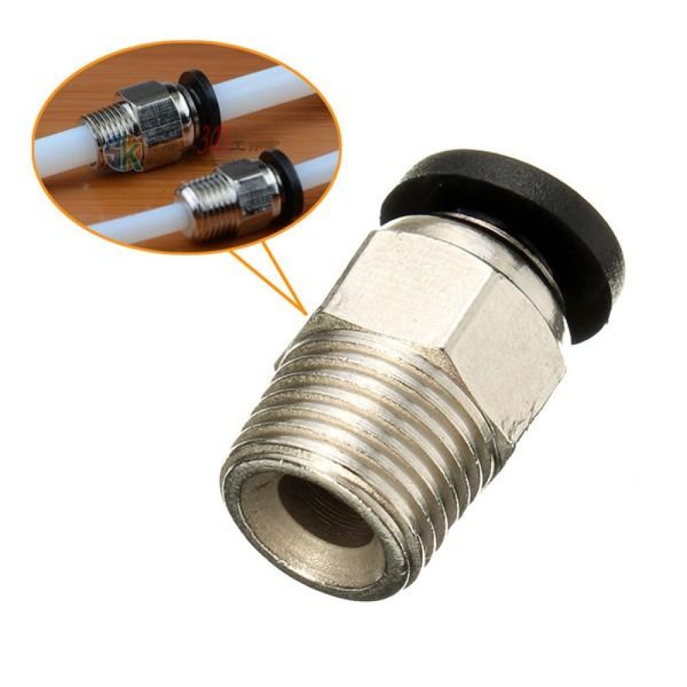 5PCS Pneumatic Connectors PC4-01 For 1.75mm 3mm PTFE Tube Quick Coupler Feed Inlet - Image 2