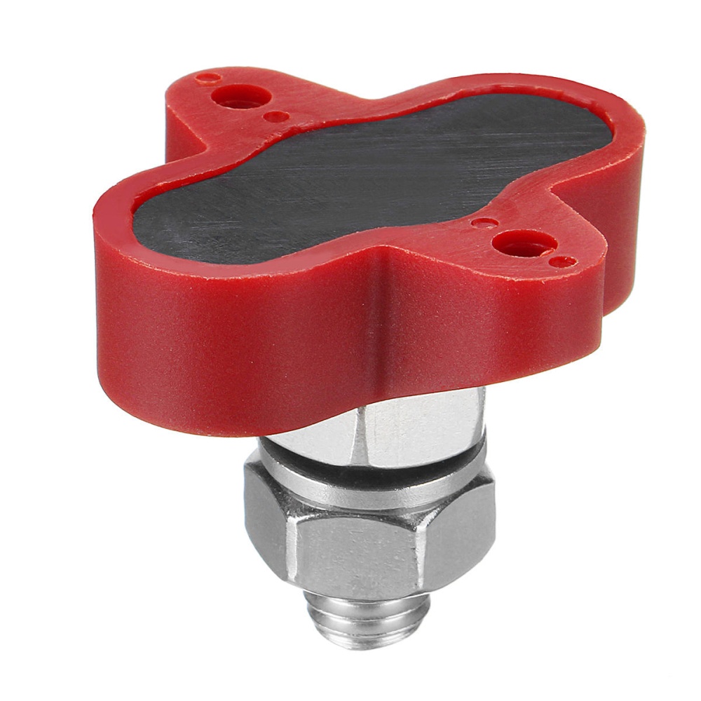 Bus Bar Boat Terminal Block Negative / Positive Distribution Stud M10 - Red