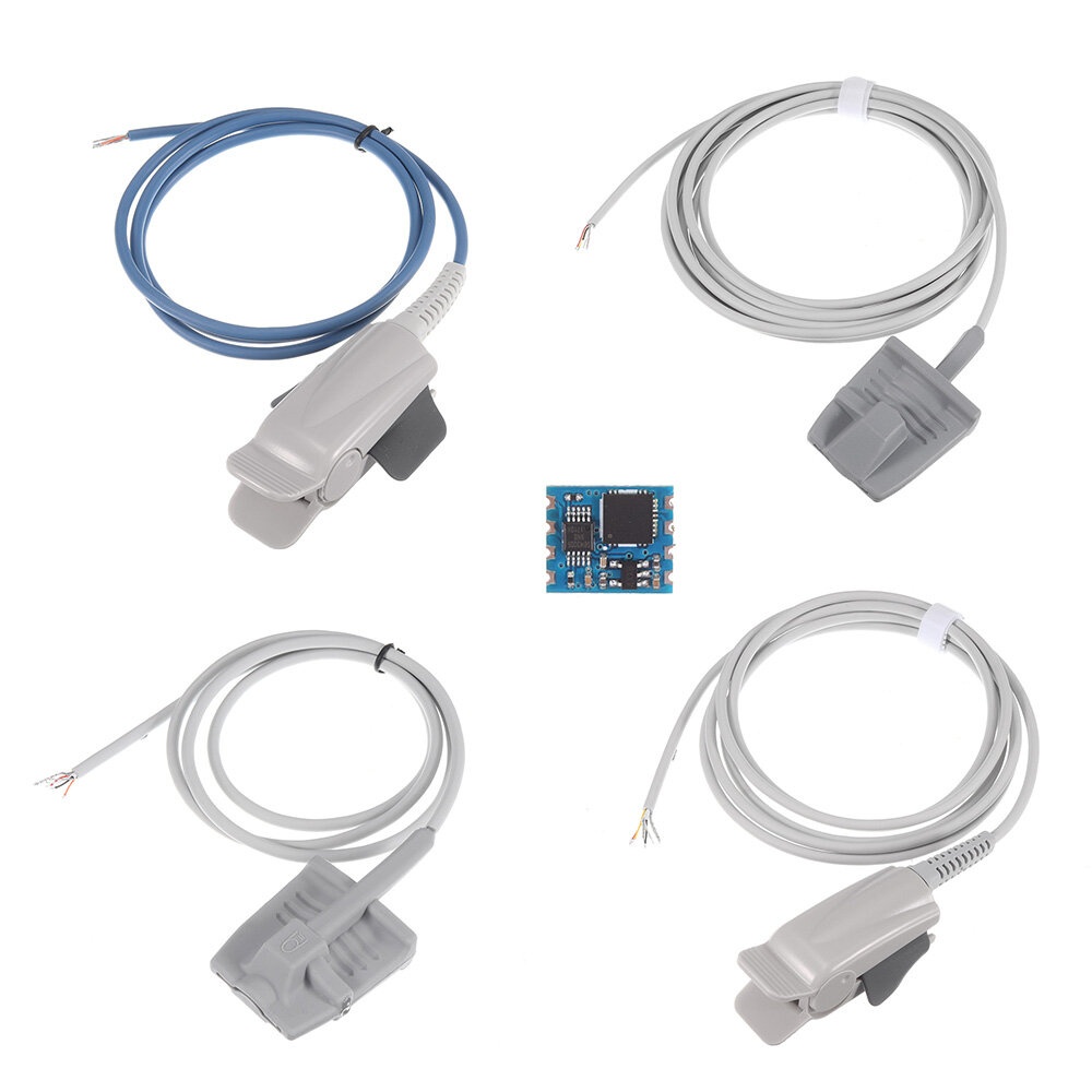Digital Oxygen Saturation Test Module Evaluation (SPO2) Detection Board Finger Sleeve Probe Finger Clip Probe - 2