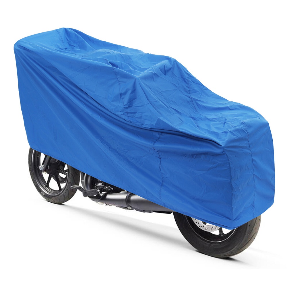 Motorcycle Cover Waterproof UV Rain Dust Protection Blue 1210mmx1100mmx640mm/560mm - M - Image 2