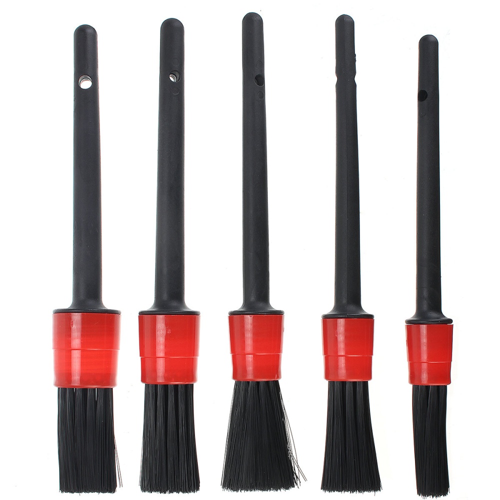 6PCS Cleaning Detailing Brush Set Dirt Dust Clean Brush Interior Exterior Leather Air Vents Care Clean Tools For Car Motorcycle Air Vents - Image 2