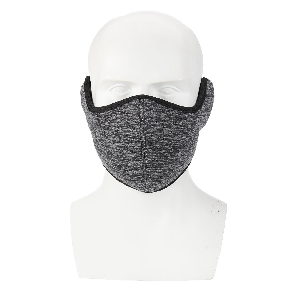 Motorcycle Scooter Riding Warm Half Face Mask Windproof 360° Protection Ear Guard - Grey