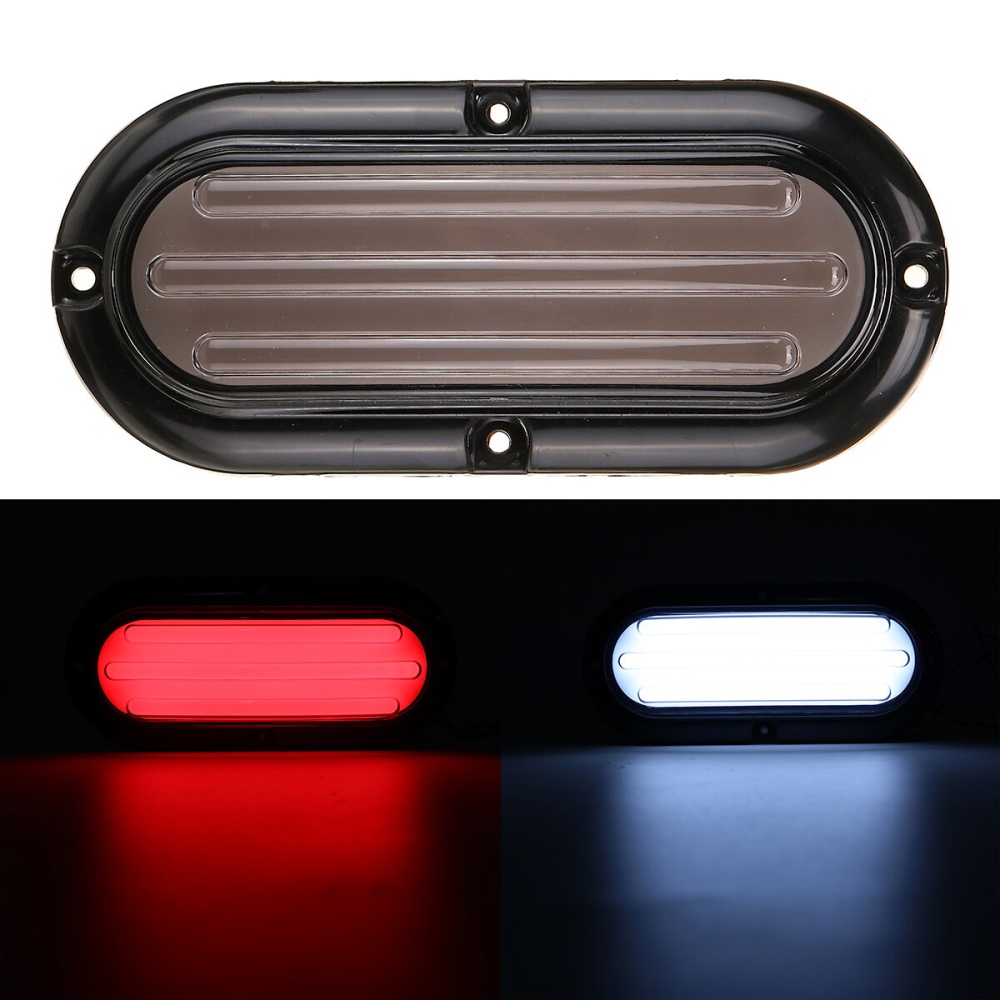 2Pcs 10-30V 74 LED Trailer Truck RV Brake Tail Light Turn Signal Strobe Lamp - Red&Yellow - Image 2