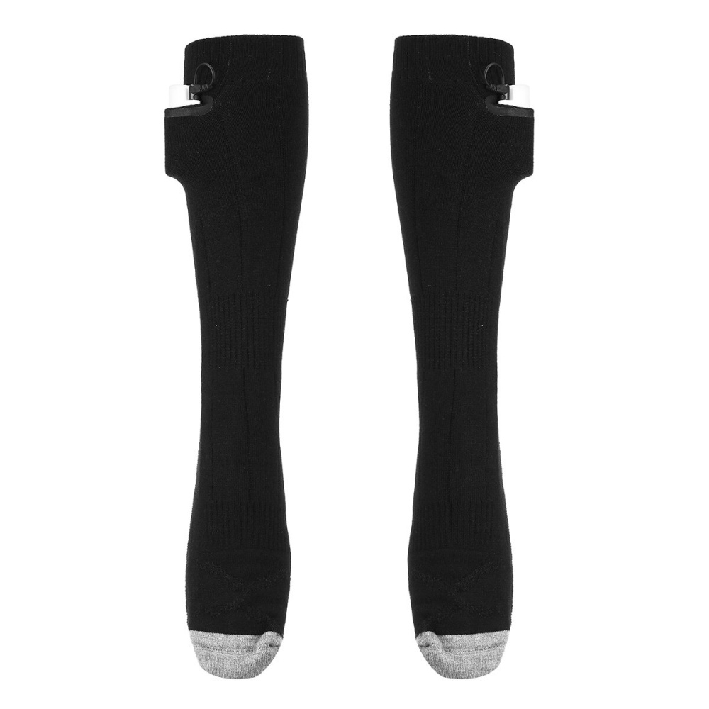 3 Gears Electric Heated Socks Adjustable Warmer Socks Women Men Winter Skiing - Grey - Image 2