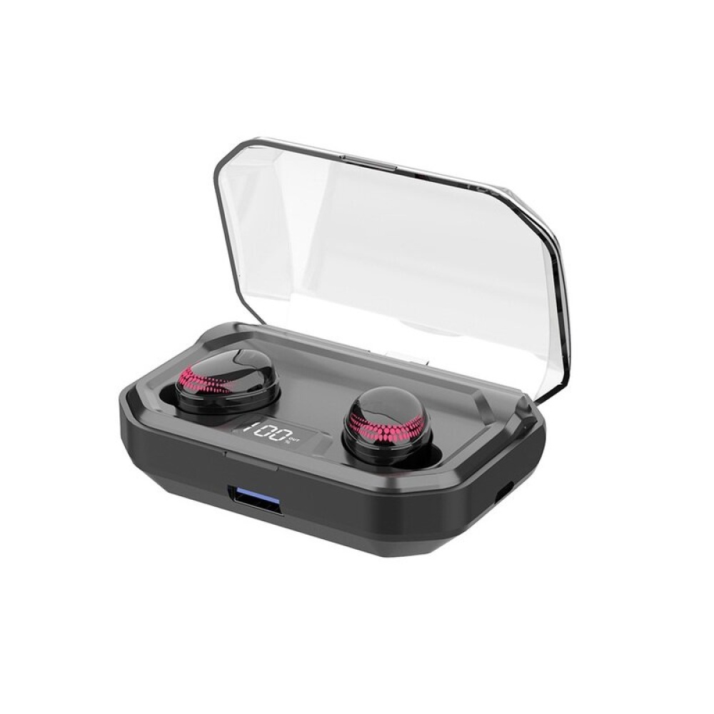 Bakeey TWS Wireless Earbuds bluetooth 5.0 Earphone LED Power Display 3000mAh HiFi Stereo Headphone for iPhone - Black