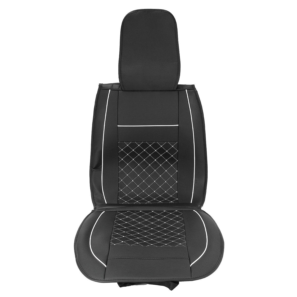 Universal Car SUV 5-Seats PU Leather Seat Cover Front Rear Cushion Rear Pillows - Image 2