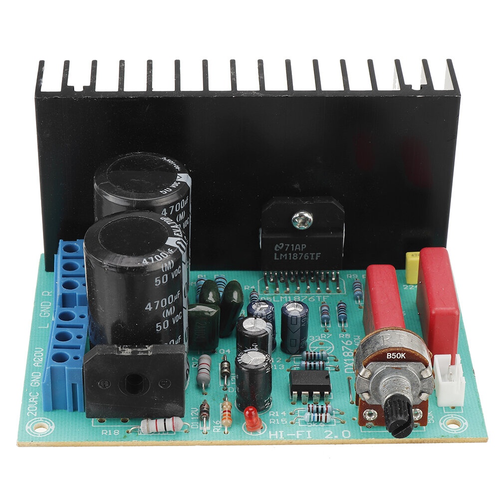 LM1876 Dual AC15-20V 30W+30W 2.0 Stereo HIFI Amplifier Board - Image 2