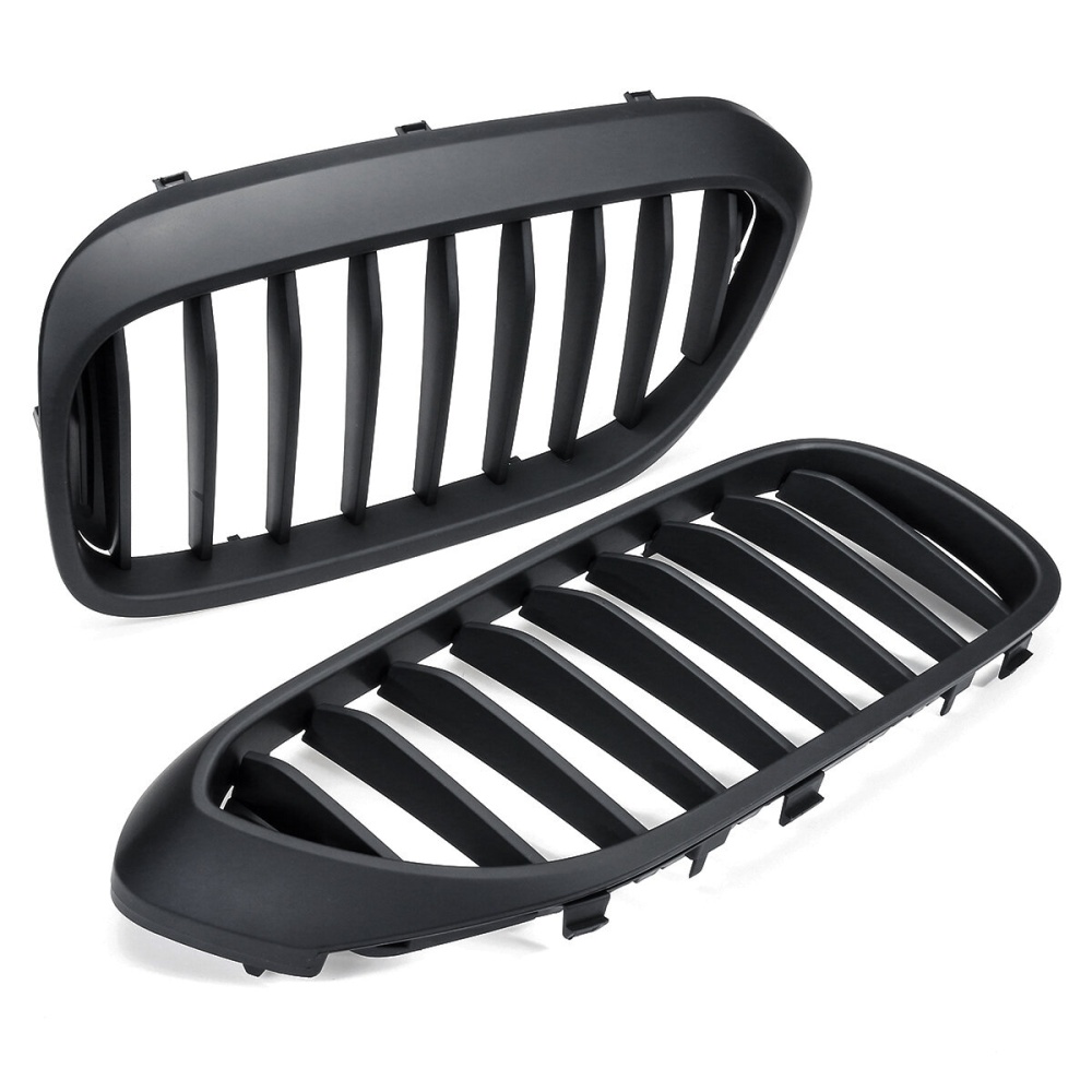 Pair Matte Black Front Kidney Grill Grille For BMW 5 Series G30 G31 G38 M5 2017-2018 - Image 2