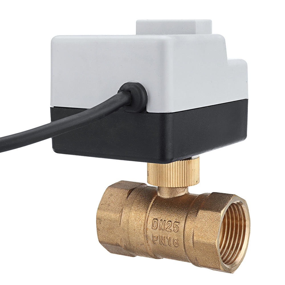 TMOK AC 220V 1/2" 3/4" 1" 1-1/4" Motorized Electric Brass Ball Valves 2 Way 3 Wires Full Port Valve - 3/4 inch - Image 2