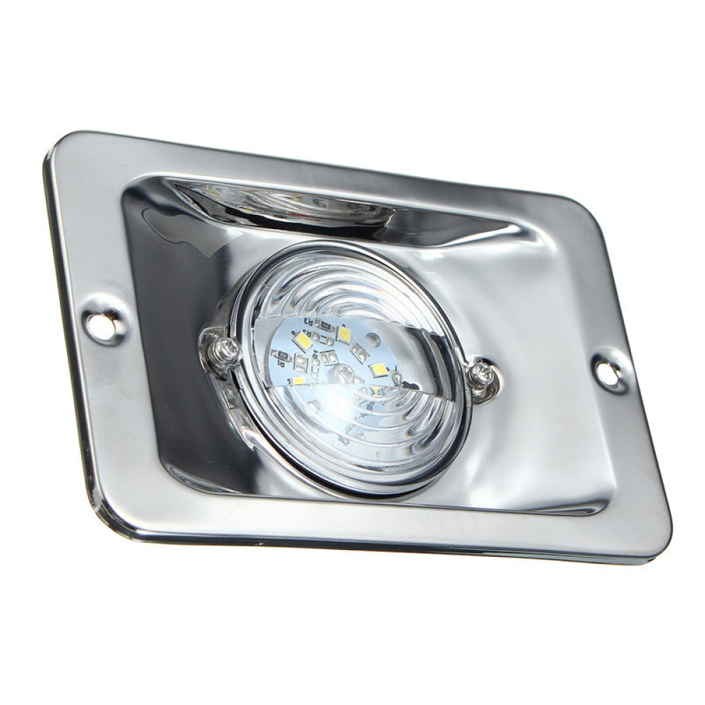 12V LED Waterproof Anchor Stern Light Embedded Marine Boat White Stainless Steel - Image 2