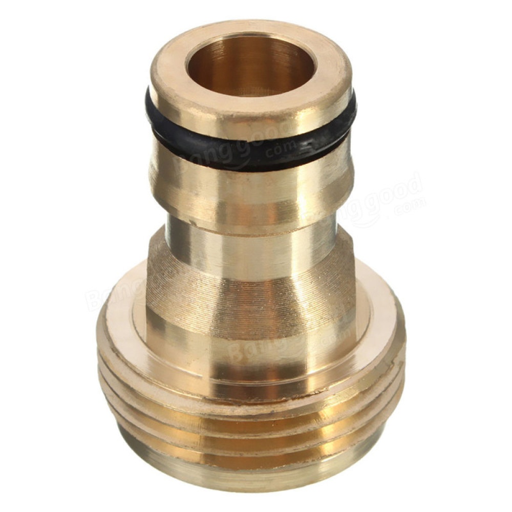 3/4 Inch Brass Garden Hose Pipe Tube Quick Connector Watering Equipment Spray Nozzle Connector - Image 2