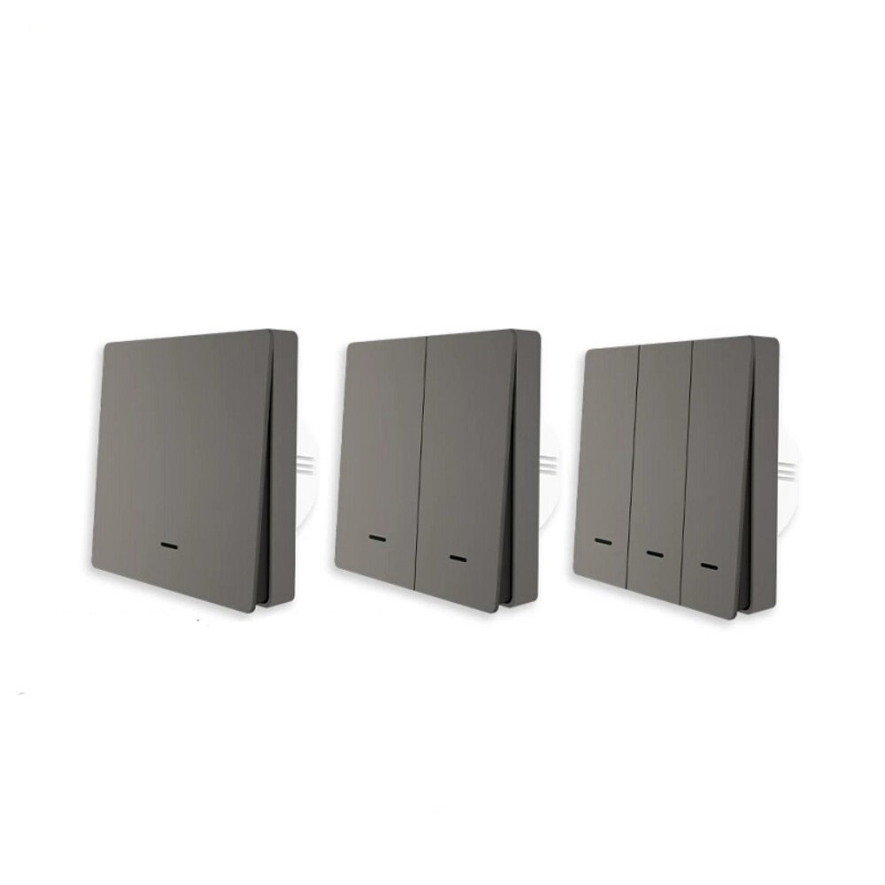 Moeshouse 1/2/3 Gang Tuya ZB Smart Light Switch No Neutral Wire No Capacitor Smart Life Remote Control Works with Alexa Google Home - 1 Gang