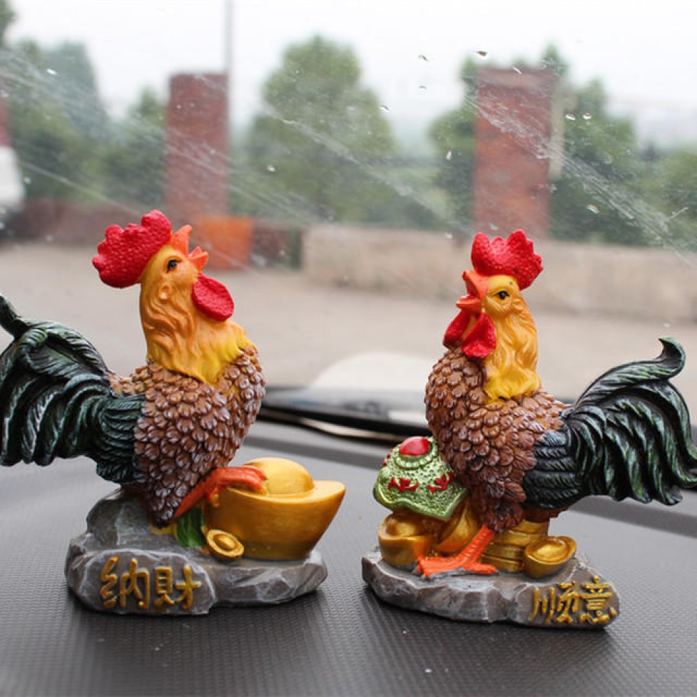 New Shelves Na Caishun Auspicious Chicken Resin Ornaments Creative Home Decoration Craft Study Gift - Rich High 10CM wide 8CM - Image 2