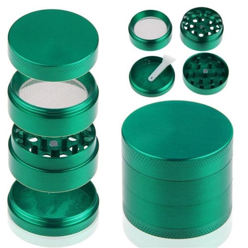 4 Layer Alloy Herb Grinders Green Tobacco Crusher Hand Muller Grinder - Image 2