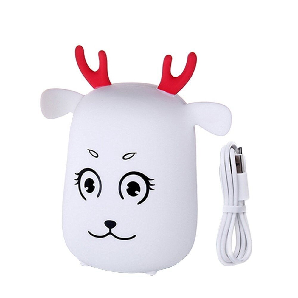 Novel Cute LED Rechargeable Silicone Deer Night Light Tap Control Bedroom Home Decor Lamp Kids Gift - Image 2