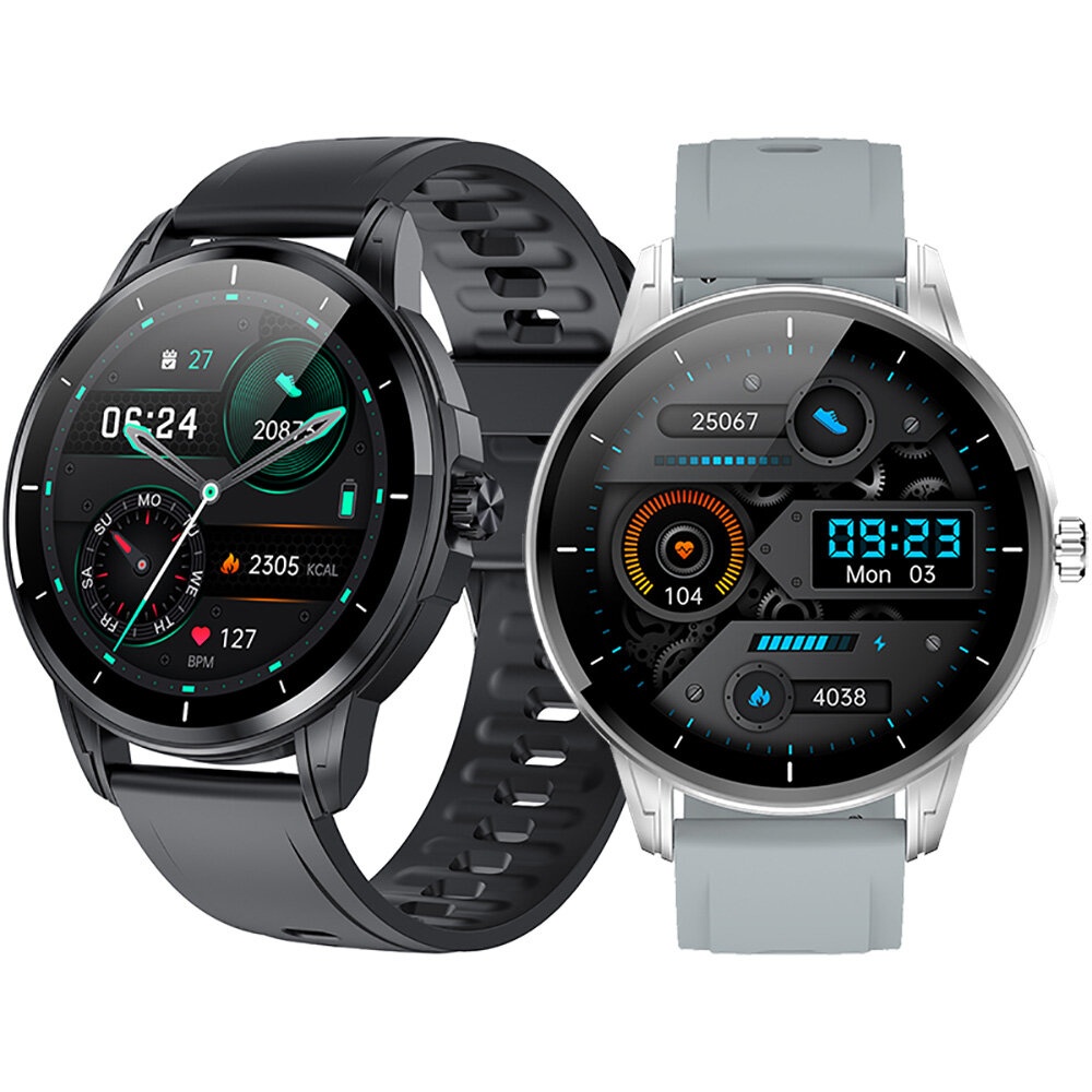 Bakeey H36 1,32 pouces 360 * 360 pixels IPS Moniteur de pression d'oxygene sanguin e ecran tactile complet 24 modes sportifs 200mAh IP67 Montre intelligente BT5.0 etanche - Noir