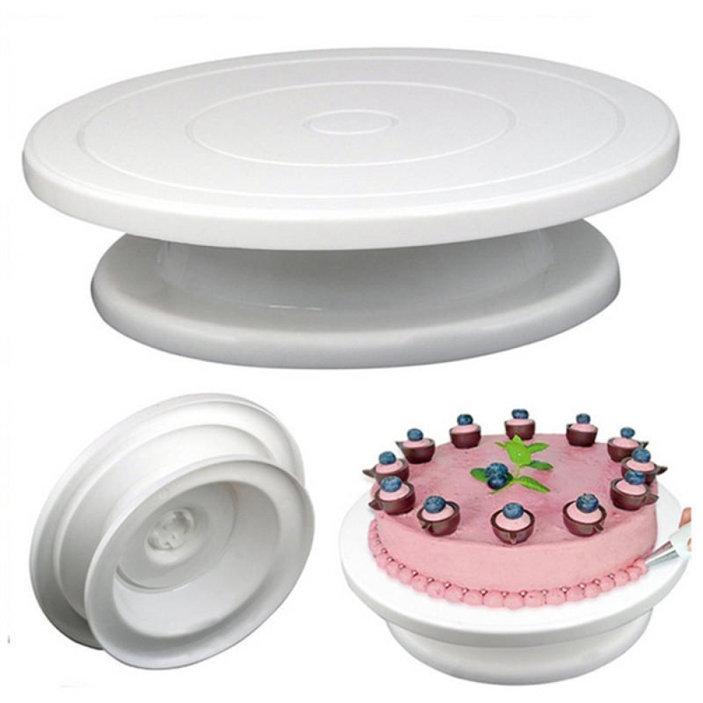 Cake Turntable Rotating Anti-skid Round Cake Decorating Stand Rotary Plate Kitchen DIY Baking Tool Baking Mold - 1