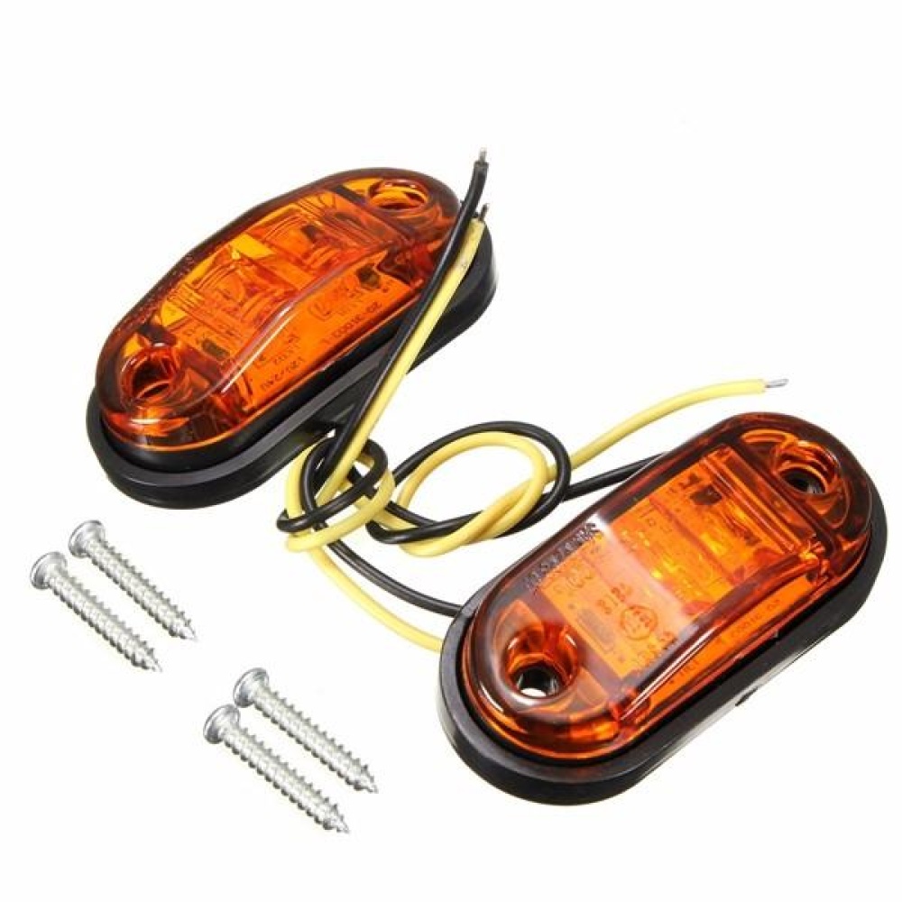 12V 24V Side Marker Lights Lamp For Car Truck Trailer - Red - Image 2