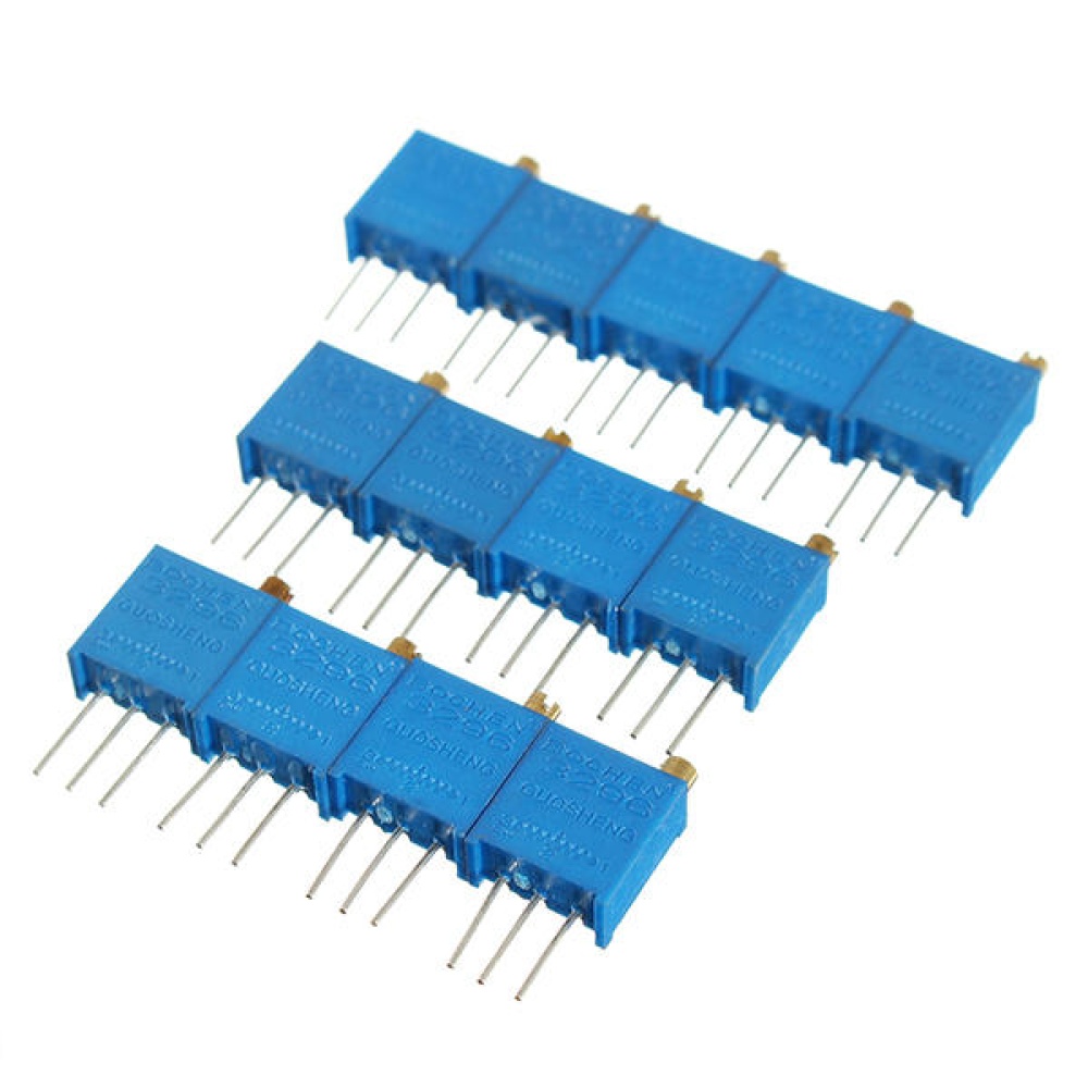 100R-1M 130pcs 13 Values 3296 Potentiometer Pack Adjustable Resistance Component Pack 10pcs Each Value - Image 2