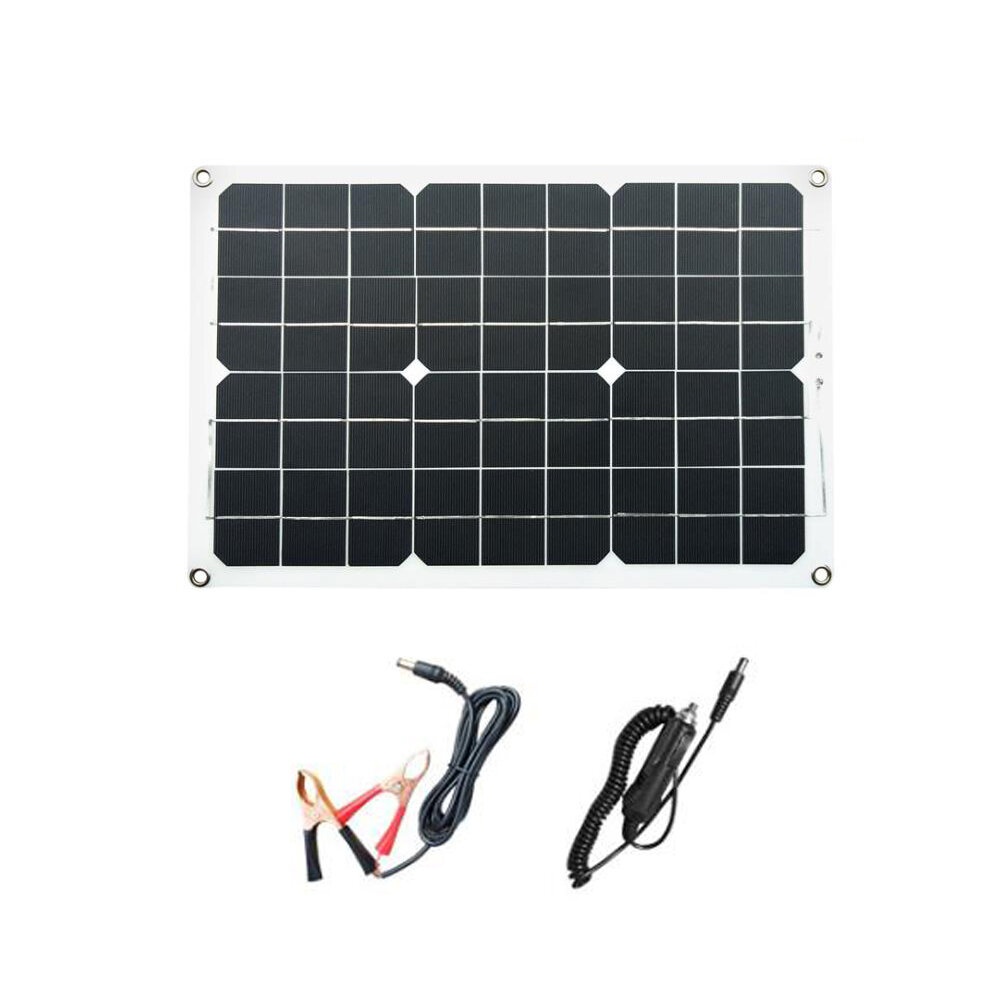 18W Solar Panel Dual 5V/12V USB With 12V/24V 30A Solar Charge Controller LCD Display Waterproof For Car Yacht RV Battery Charger - only Solar Panel - Image 2