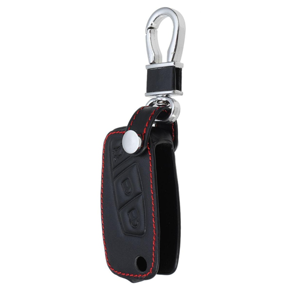 3-Bottons PU Leather Car Key Shell Case/Bag Cover for FIAT Panda Stilo Punto Doblo Grande - Image 2