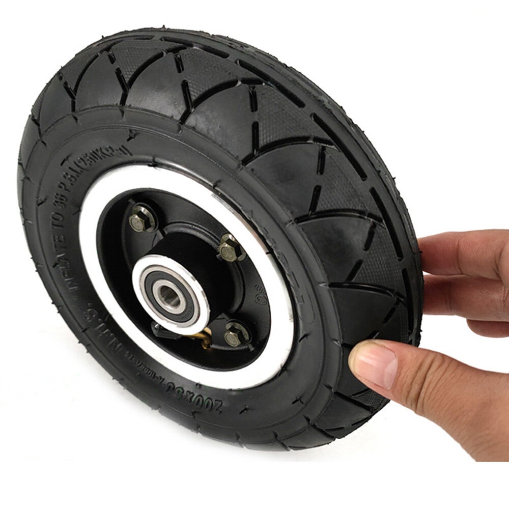 200x50 8 Inch Electric Scooter Solid Wheel Solid Tire with Alloy Hub Trolley Caster - Image 2