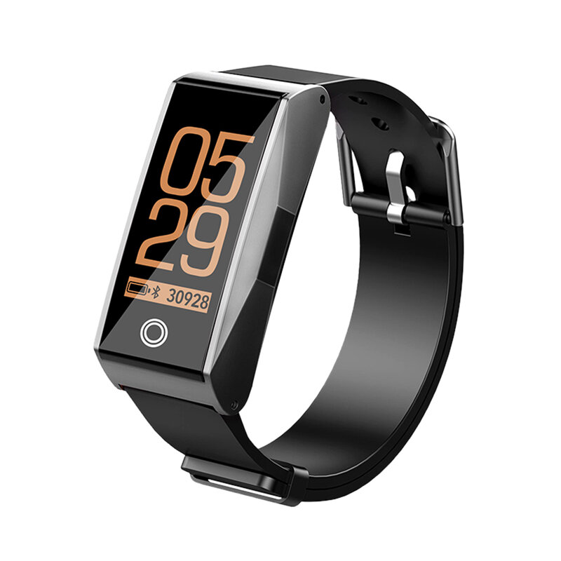 Mate1 Color Screen Heart Rate Blood Pressure Oxygen bluetooth Call Waterproof Sports Smart Bracelet - Grey - Image 2