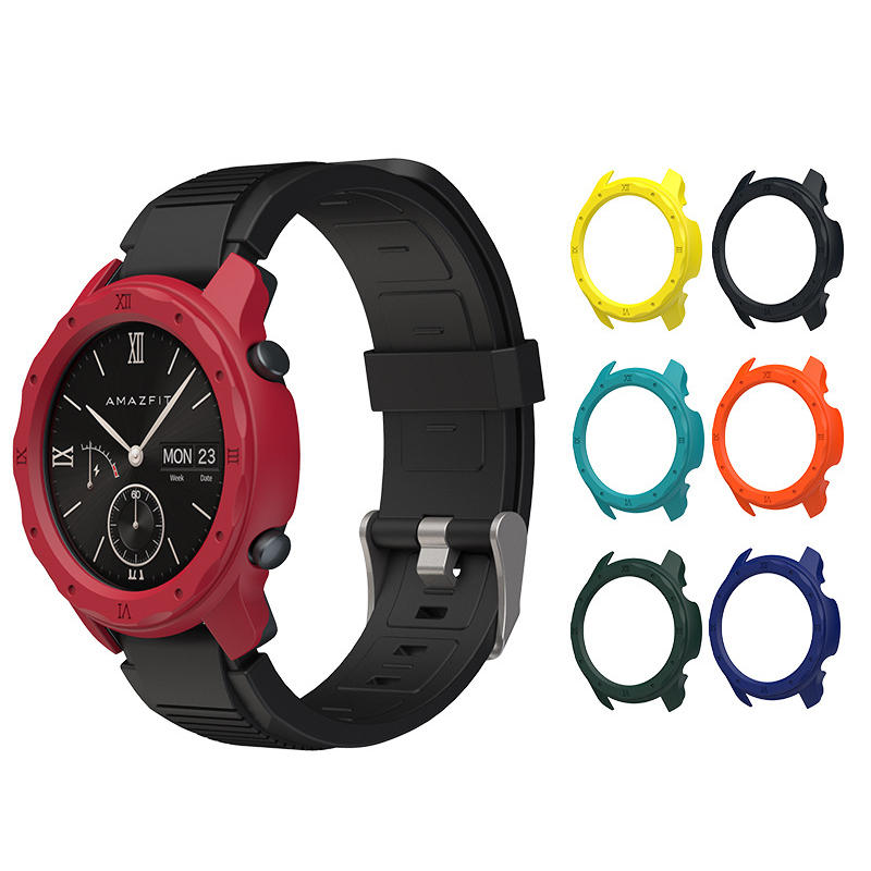 Bakeey Anti-scratch Watch Protector PC Colorful Watch Case for Amazfit GTR 42MM Smart Watch - Red