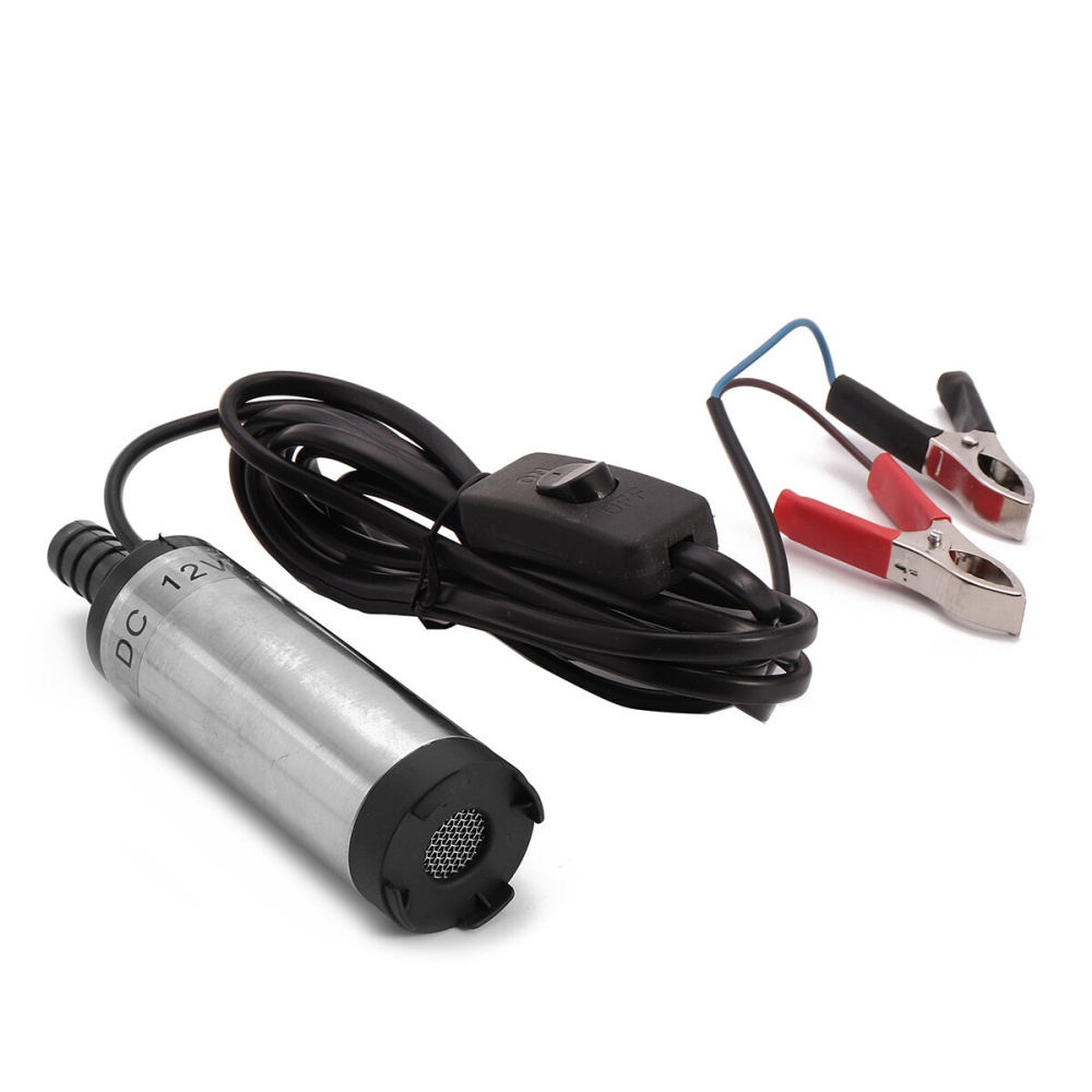 12V Submersible Pump 38mm Water Diesel Transfer Refueling Tool With Clamp - Image 2