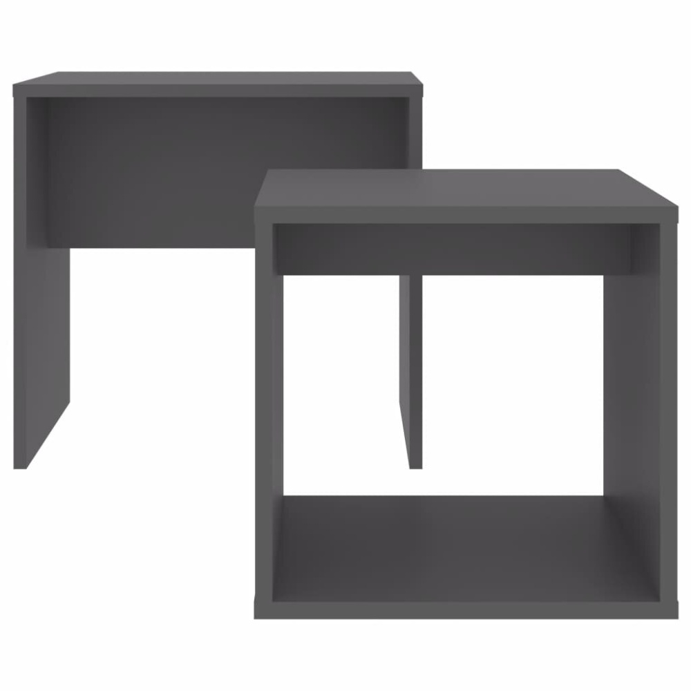 Coffee Table Set Gray 18.9"x11.8"x17.7" Chipboard - Image 2