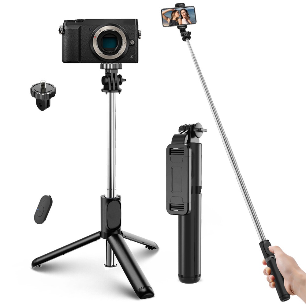 ELEGIANT EGS-04 Selfie Stick Bluetooth Mini Trepied Monopode Conception Integree Leger Sans Fil avec Telecommande pour Gopro DSLR Camera Telephone Mobile