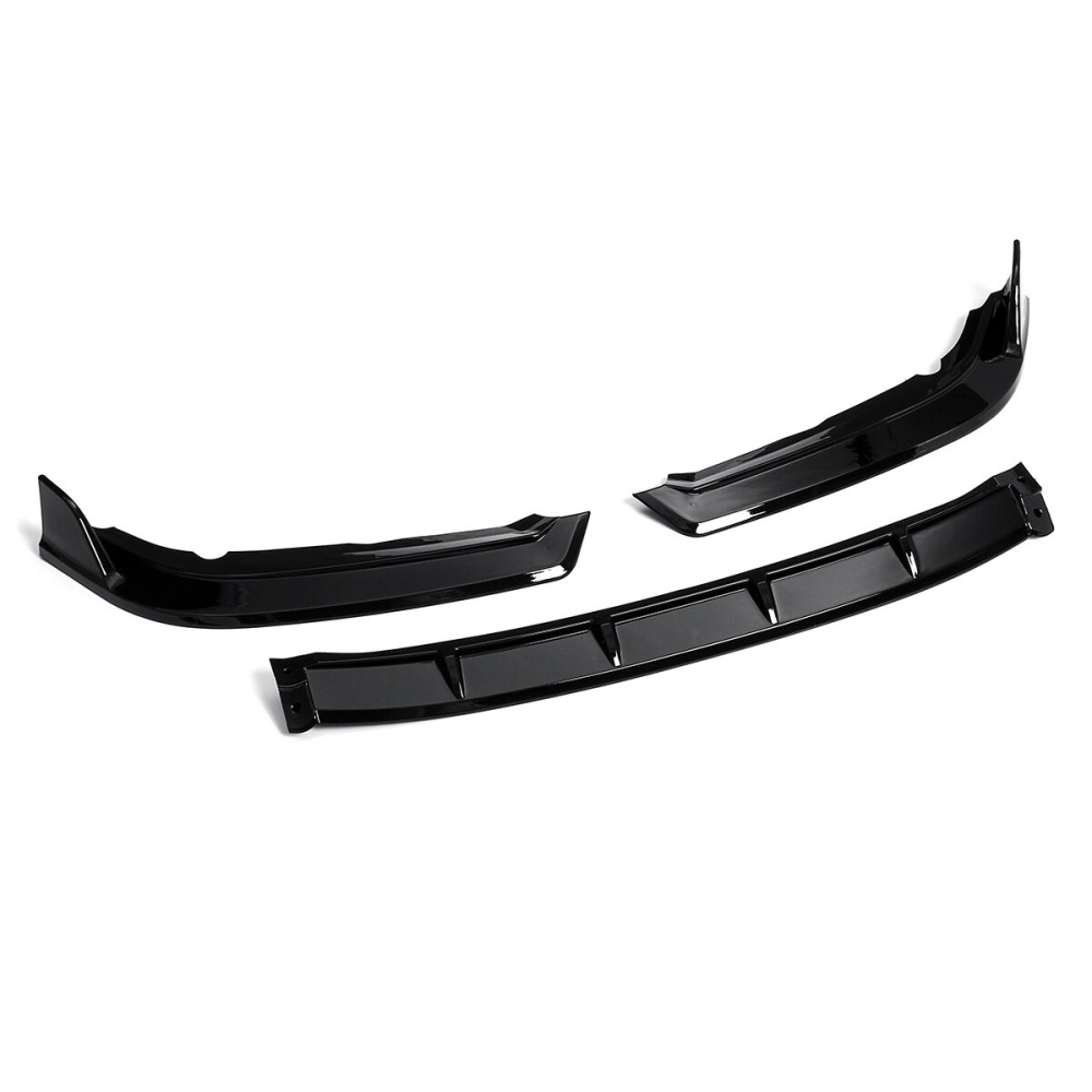 Glossy Black Front Bumper Cover Lip Spoiler Splitter For Honda Civic 2019-2020 - Image 2