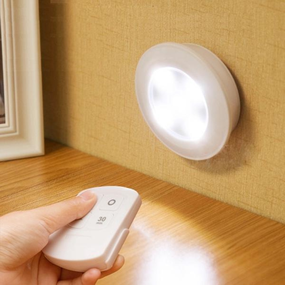 3pcs Wireless Remote Control LED Night Lights Battery Operated Stick-on Cabinet Closet Lamps - Image 2