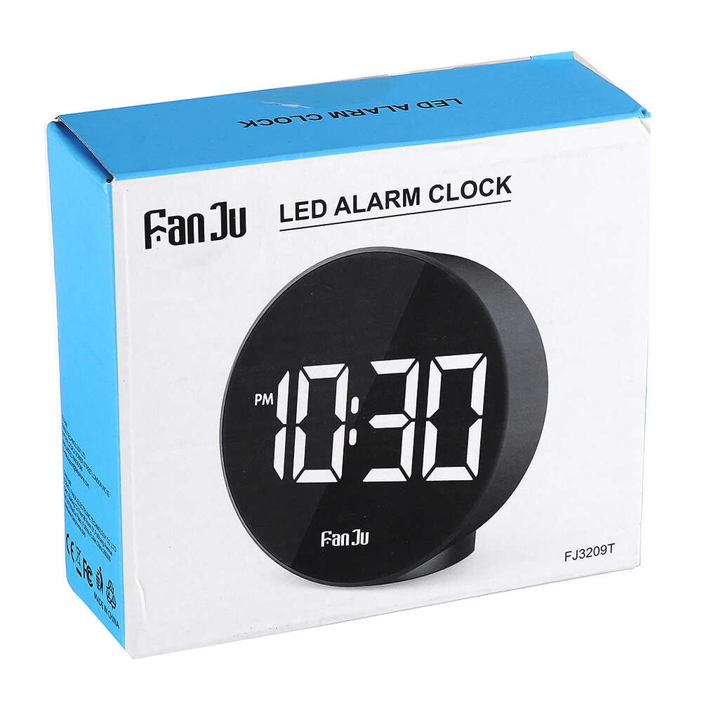 LED Electronic Alarm Clock With Voice-controlled Temperature Bedside Alarm Clock Creative Mirror Clock - Image 2