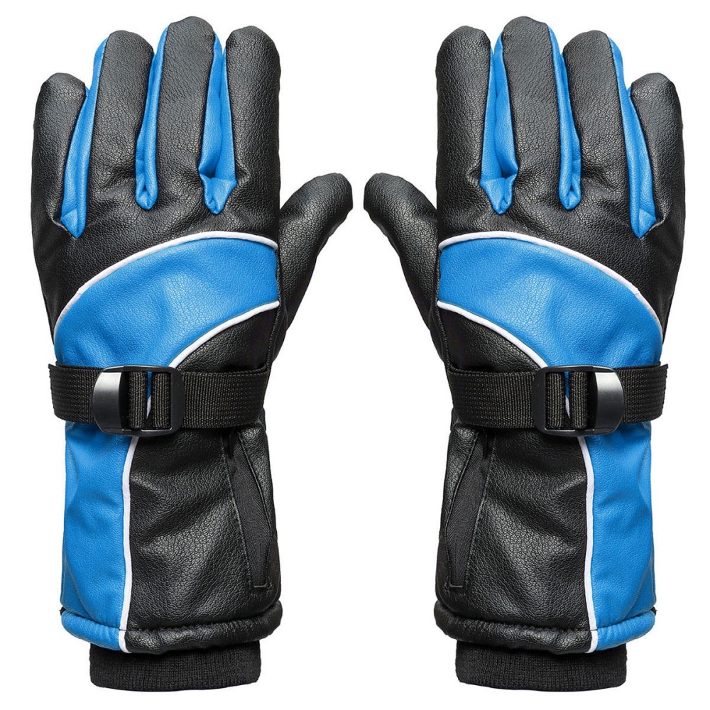 Waterproof 4000mah Rechargable Electric Heated Motorcycle Gloves With Thicken Velvet - Blue - Image 2