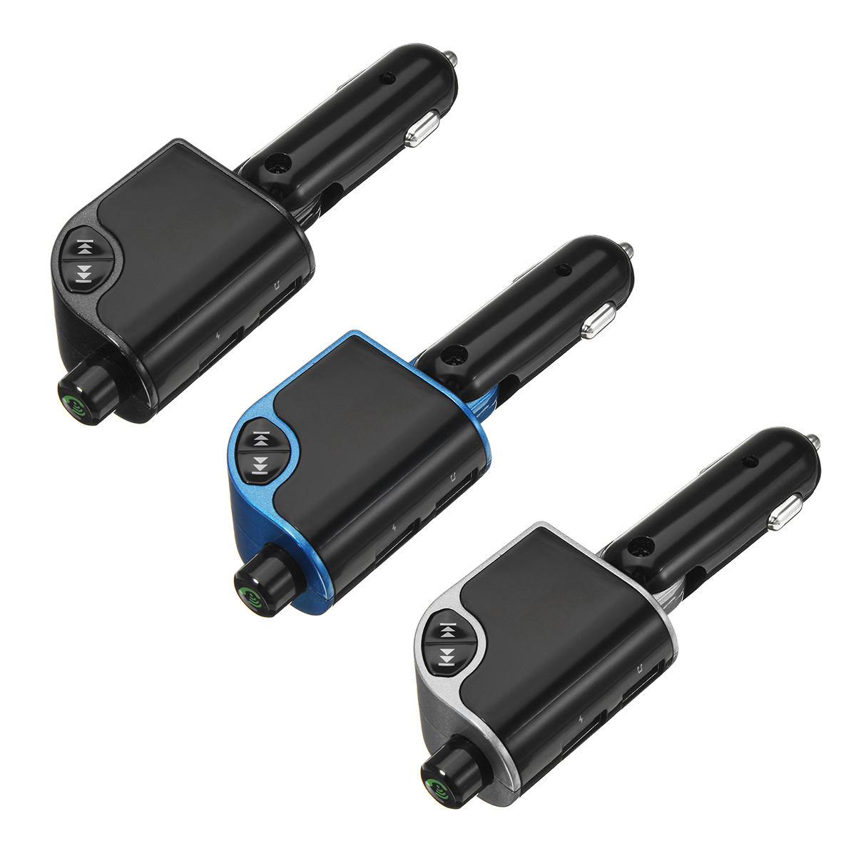 bluetooth Car FM Transmitter USB Charger Car MP3 Player Support USB SD TF Card Wireless Hands Free - Grey - Image 2