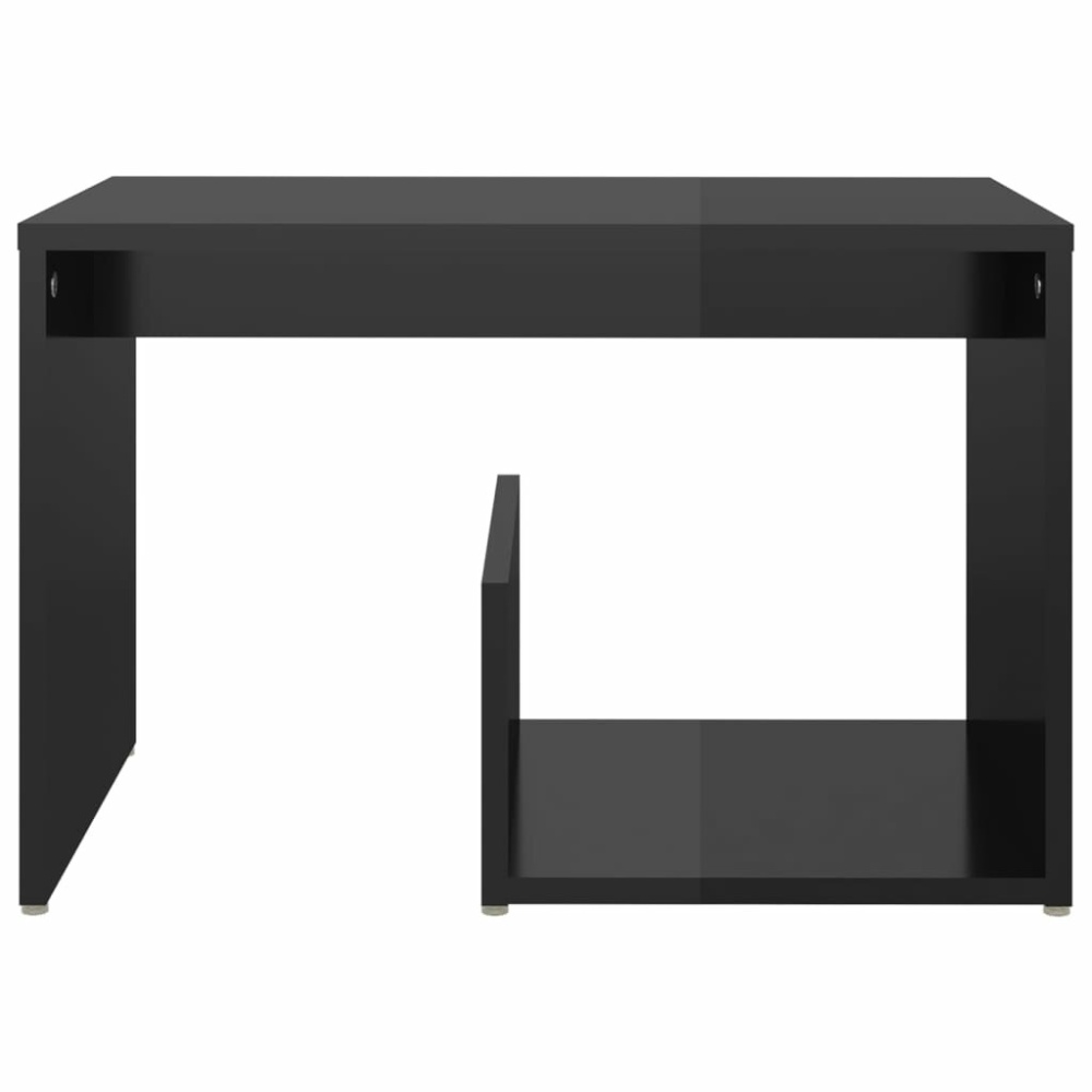 Side Table High Gloss Black 23.2"x14.2"x15" Chipboard - Image 2