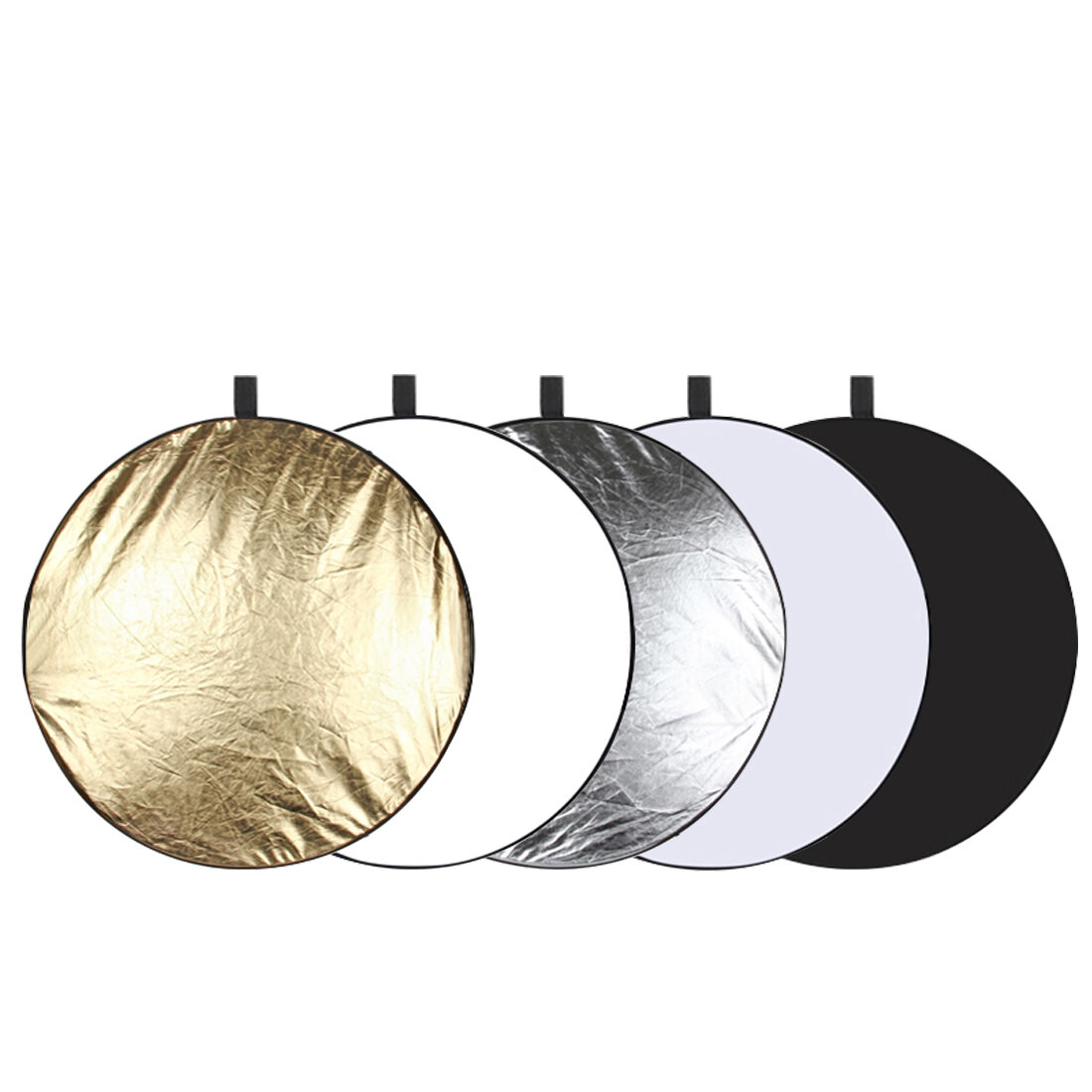 PULUZ PU5111 60cm 5 in 1 Folding Photo Studio Reflector Board Silver Translucent Gold White Black - Image 2