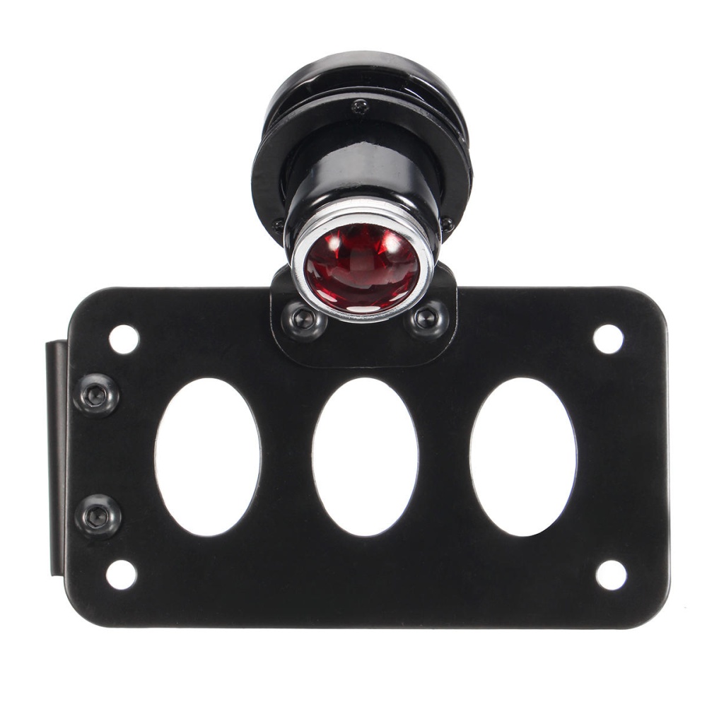 12V Motorcycle Side Mount LED License Plate Tail Light with Bracket Universal - Image 2