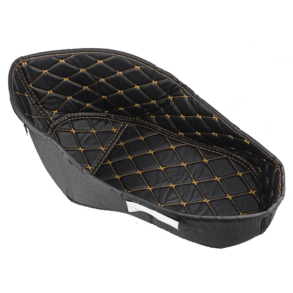 Rear Trunk Cargo Liner Protector Motorcycle PU Leather Seat Bucket Pad Storage Box Mat For PIAGGIO Vespa GTS 300 - Gold