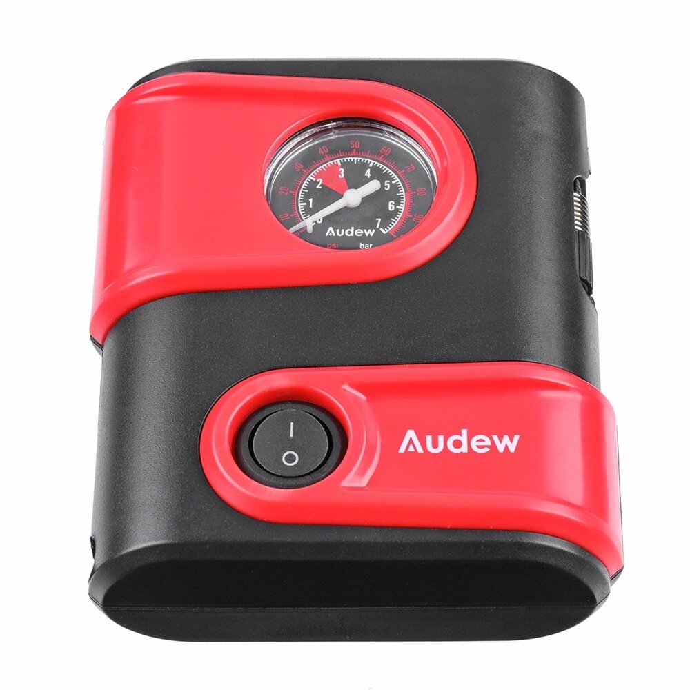 Andew 12V 100PSI 100W Portable Tire Inflator Electric Air Compressor Pump with Gauge for Car SUV Bicycle Motorcycle - Image 2