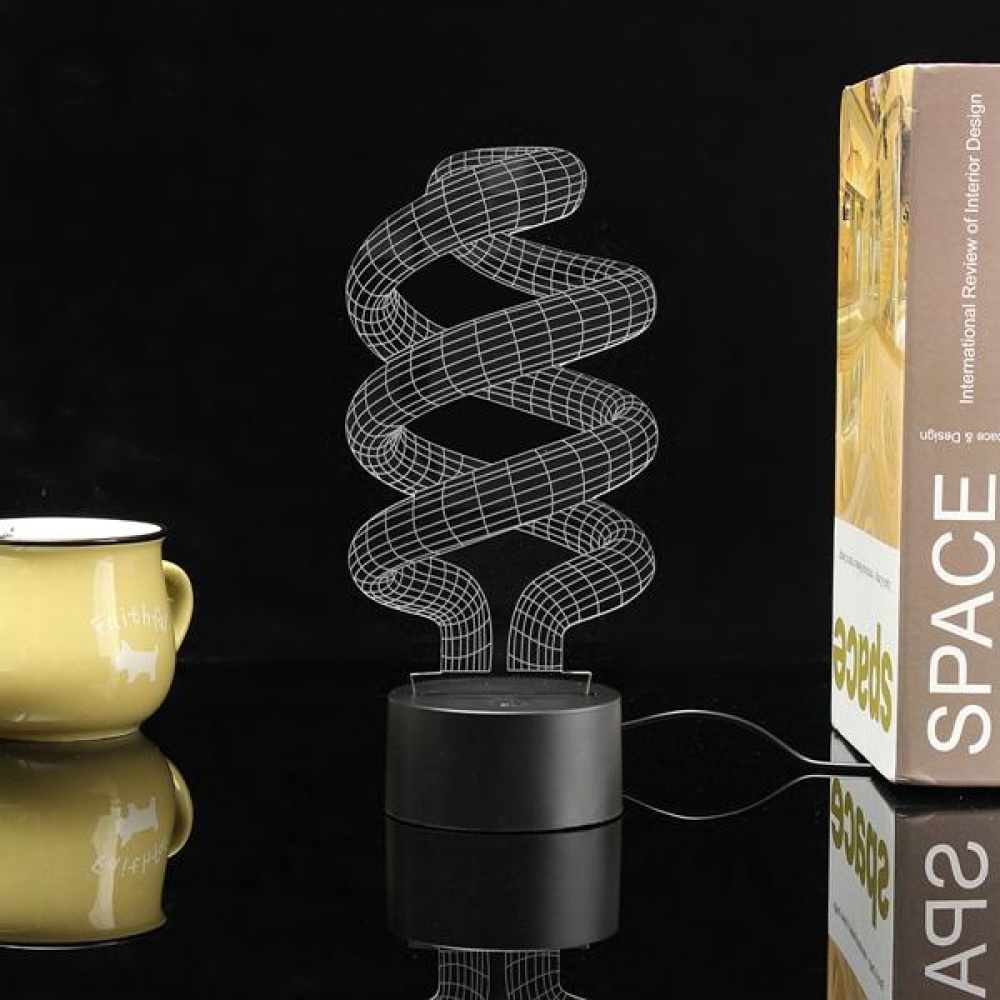 3D Tornado Illusion LED Table Desk Light USB 7 Color Changing Night Lamp - 002 - Image 2