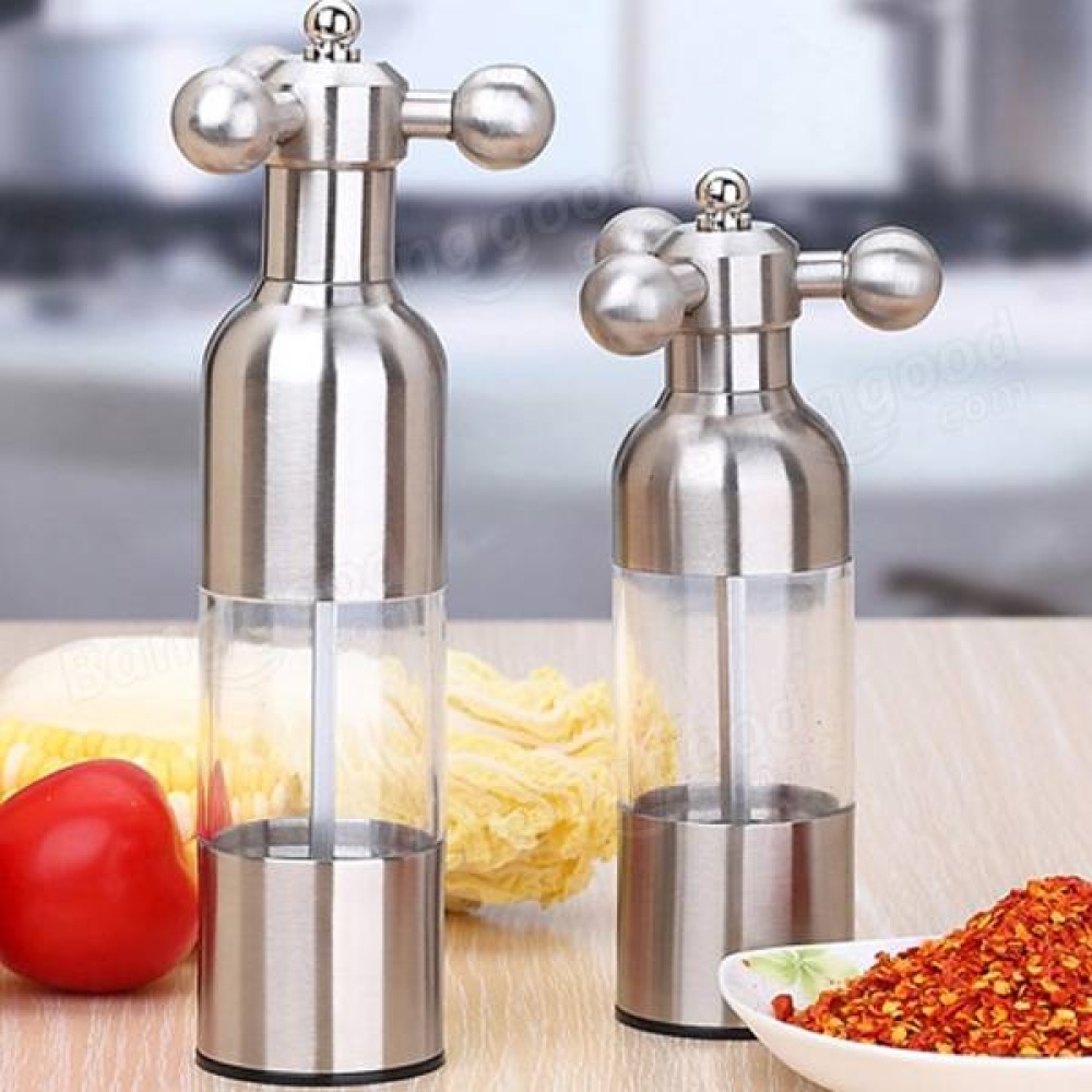 Stainless Steel Handheld Faucet Pepper Salt Mill Grinder Spice Mill Muller Cooking Tool - Image 2