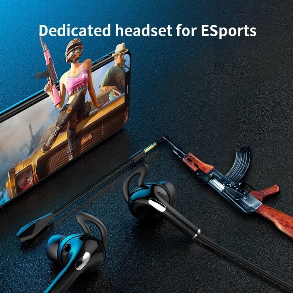 Bakeey AK-P9 3.5mm Aux Jack in Ear Gaming Headsets Earbuds Noise Cancelling Earphones with Dual Mic - White - Image 2