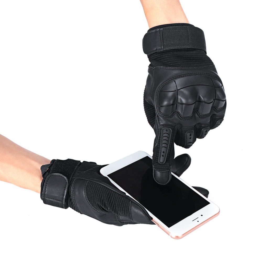 Touch Screen Motorcycle Full Finger Military Tactical Gloves Motorbike Driving - S - Image 2