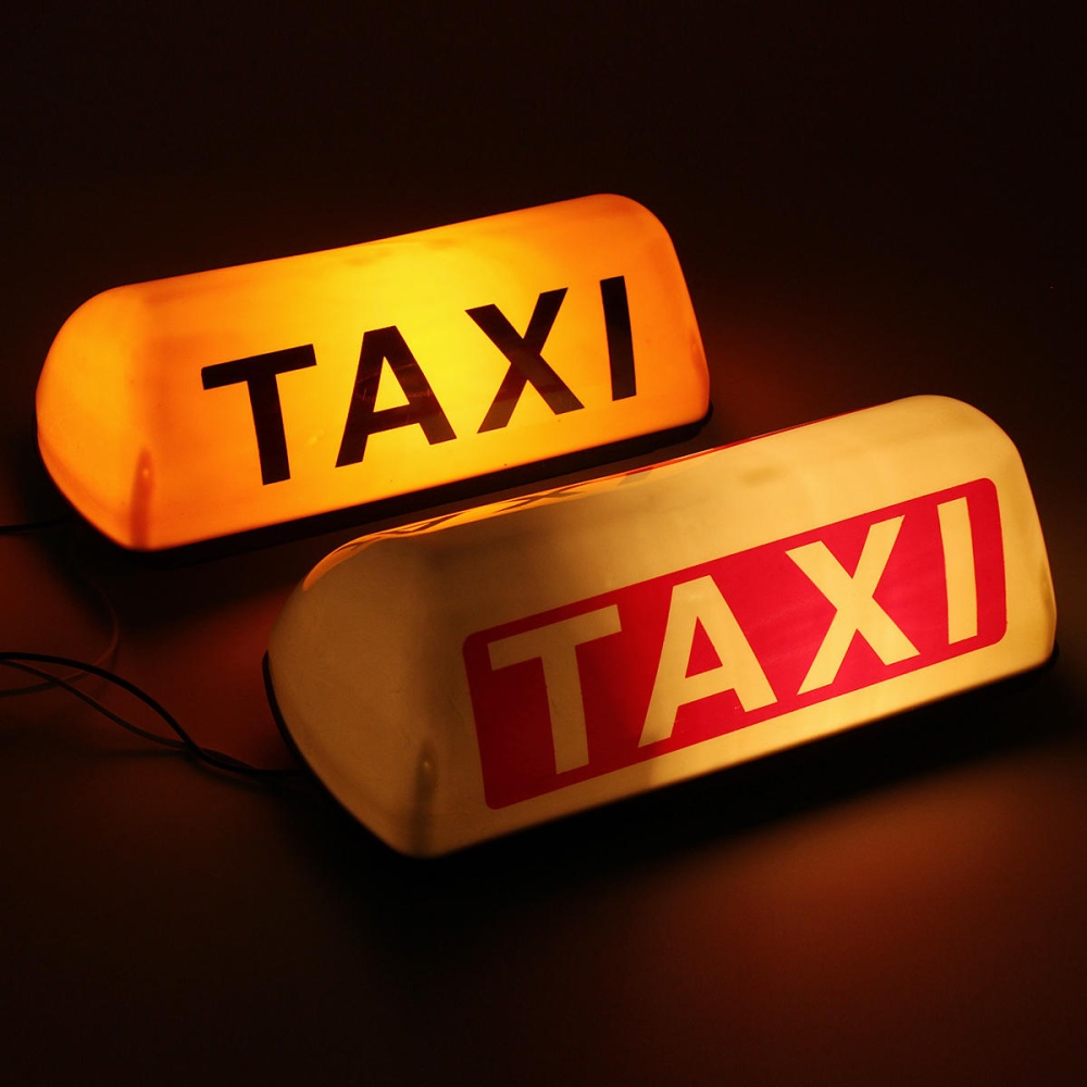 Waterproof Taxi Roof Top Sign Light Magnetic Taximeter Cab Halogen Lamp 12V White Yellow - A+B Each 5Pcs - Image 2