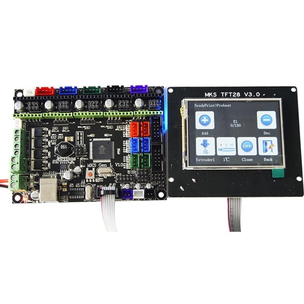 MKS-GEN L V1.0 Integrated Controller Mainboard + 2.8 Inch MKS-TFT28 Full Color LCD Touch Screen Support Power Resume Print For 3D Printer