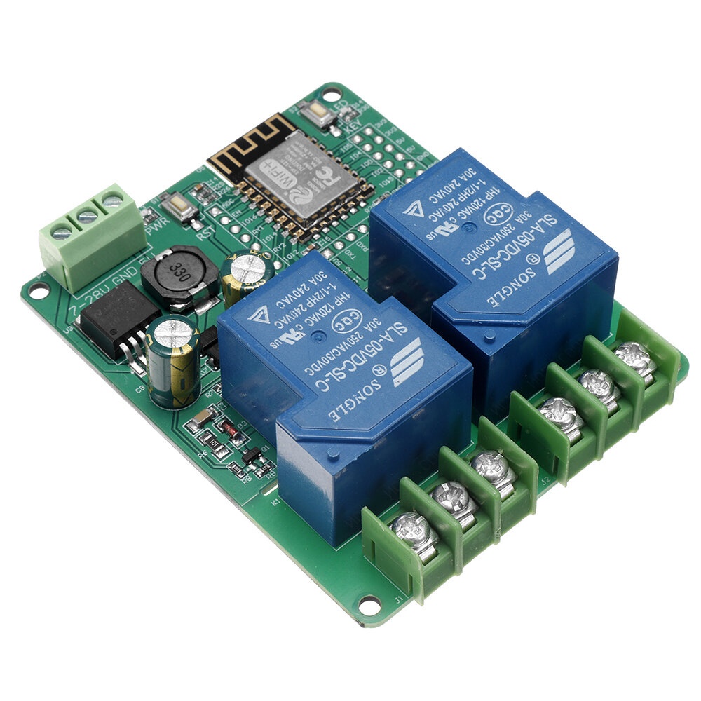 ESP8266 DC7-28/5V 30A Wireless WIFI Dual Channel Relay Module ESP-12F Development Board For Arduino Smart Home - Image 2