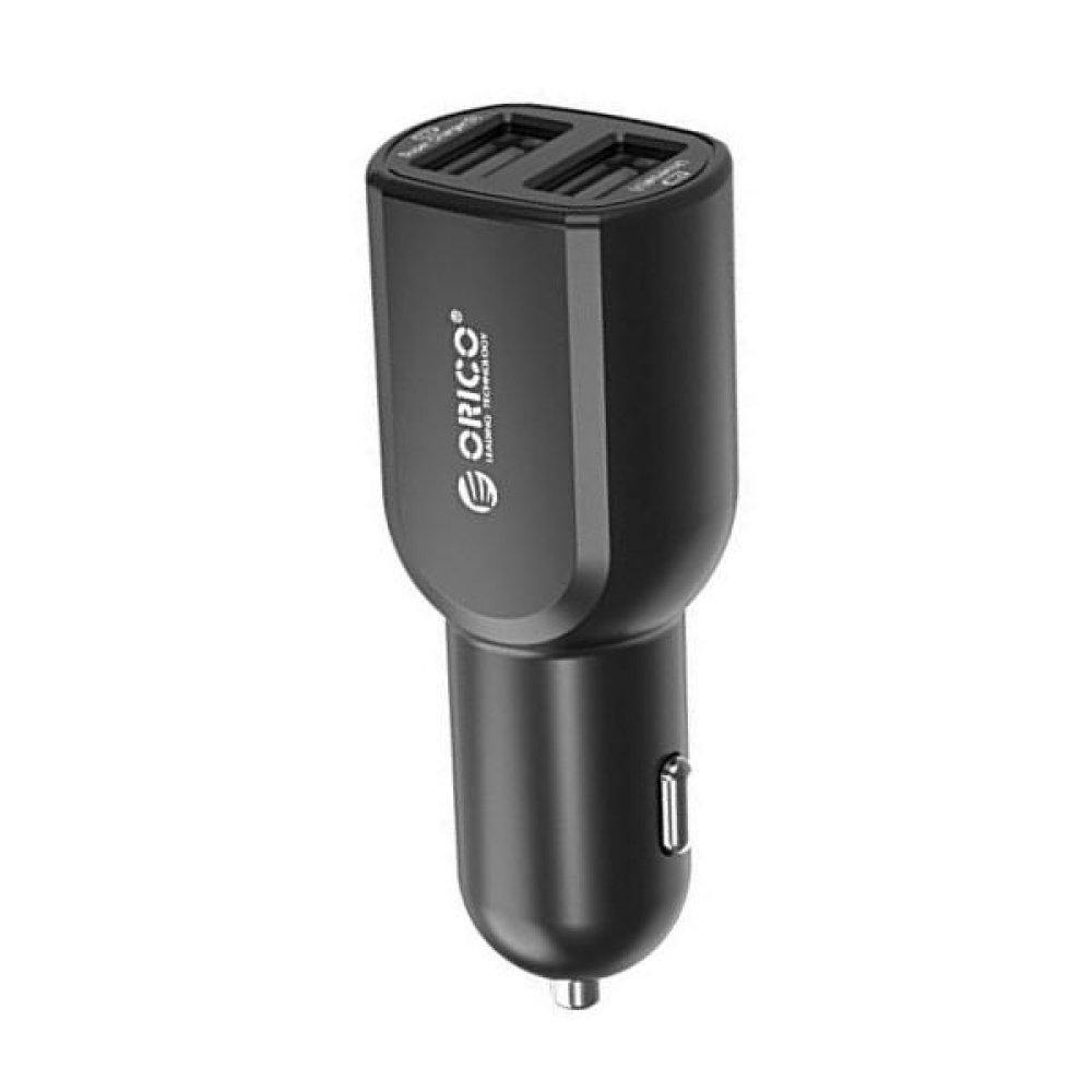 ORICO UCA-2U 2 Port USB Car Charger 2.4A 1.5A for Ipad Iphone Android with CE/FCC/3C/ROHS - Black - Image 2