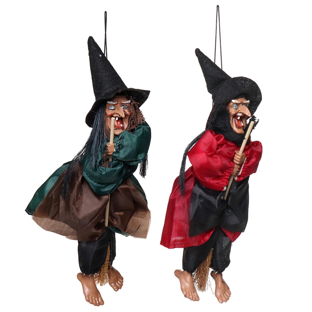 Decorations Witch Props Bright Eyes Laughing Sound Control Party Supplies - Green - Image 2